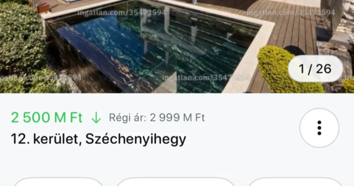 Megcsappant az érdeklődés a jakuzzikirály budai villája iránt, félmilliárdos árengedmény